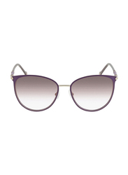 Carolina Herrera Full-Rim Butterfly Gold Violet Sunglasses for Women, Violet Lens, CH0029/S 0S9E QR, 60/18/150