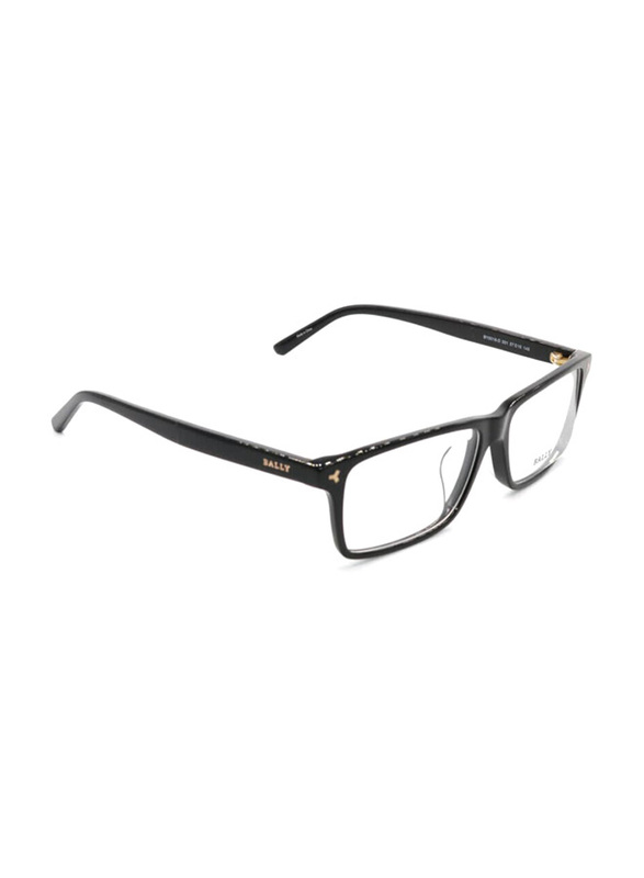 Bally Full-Rim Rectangle Black Eyewear Frames For Men, Mirrored Clear Lens, BY5016-D 001