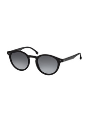 Carrera Full-Rim Round Black Sunglasses Unisex, Dark Grey Lens, CA2029T/S 807499O, 49/21/145