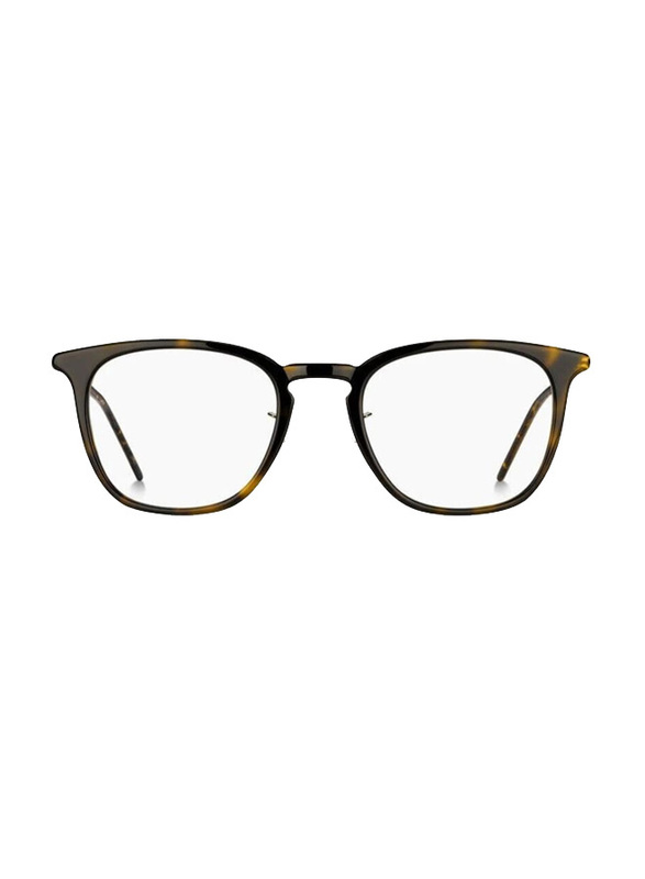 Tommy Hilfiger Full-Rim Rectangle Black Eyewear Frames For Men, Mirrored Clear Lens, TH 1623/G 0086 00