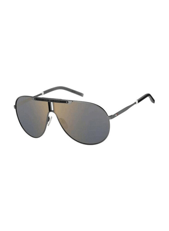 

Tommy Hilfiger Polarized Full-Rim Pilot Black Sunglasses For Men, Grey Lens, TH 1801/S 0R80