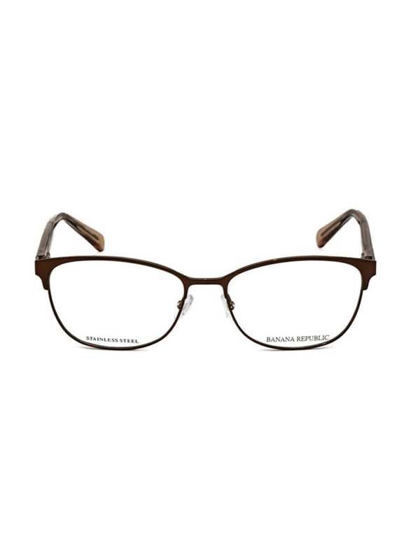 Banana Republic Full-Rim Rectangle Brown Eyewear Frames For Men, Mirrored Clear Lens, BR 205 0YZ4 00