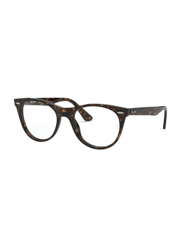 Ray-Ban Full-Rim Round Tortoise Eyeglass Frames for Women, Transparent Lens, RX2185V 2012, 50/18/145