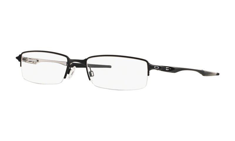 

Oakley Half-Rim Rectangular Satin Black Eyeglasses Frame for Men, Clear Lens, 0OX3119 311901, 55/19/142