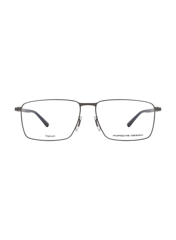 Porsce Design Full-Rim Rectangular Brown Eyewear Frames For Men, Mirrored Clear Lens, P8368 C