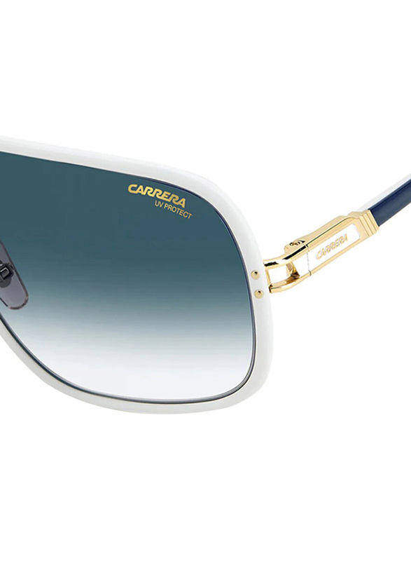 Carrera Full-Rim Rectangle White Sunglasses Unisex, Blue Gradient Lens, FLAGLAB 11 VK66408, 64/10/135