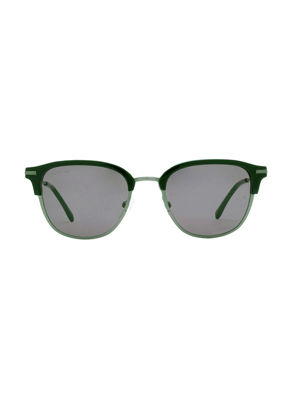 Lacoste Full-Rim Black Round Sunglasses for Men, Grey Lens, L106SND 024, 52/20/145