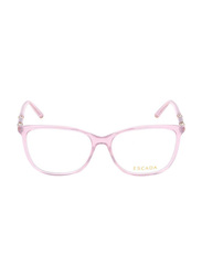 Escada Full-Rim Rectangle Shiny Opaline Pink Frames for Women, VESC83 5406K7, 54/15/140