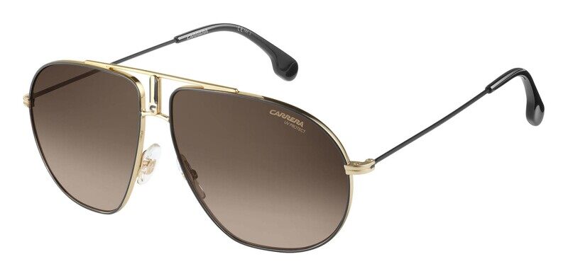 

Carrera Full-Rim Aviator Black Sunglasses for Men, Brown Lens, CA BOUND 02M2, 60/12/145