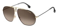 Carrera Full-Rim Aviator Black Sunglasses for Men, Brown Lens, CA BOUND 02M2, 60/12/145