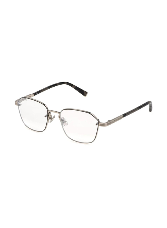 Police Full-Rim Oval Shiny Palladium Grey Sunglasses Unisex, Mirrored Silver Lens, SPLE16E 579F, 51/18/145