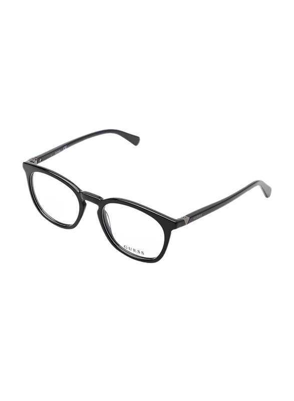 Guess Full-Rim Square Shiny Black Frames for Men, GU50053 001, 51/19/145