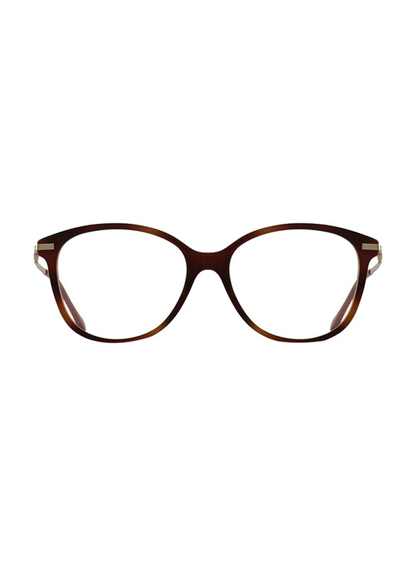 Gucci Full-Rim Cat Eye Havana/Gold Eyeglasses for Women, Clear Lens, GG0967O 002 53, 53/16/140