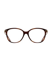 Gucci Full-Rim Cat Eye Havana/Gold Eyeglasses for Women, Clear Lens, GG0967O 002 53, 53/16/140