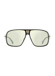 Givenchy Full-Rim Pilot Black Crystal Sunglasses for Men, Silver Mirror Lens, GV 7138/S 07C5 T4, 61/12/145