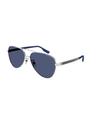 Mont Blanc Polarized Full-Rim Pilot Blue Eyewear Frames For Men, Blue Lens, MB0274O 003