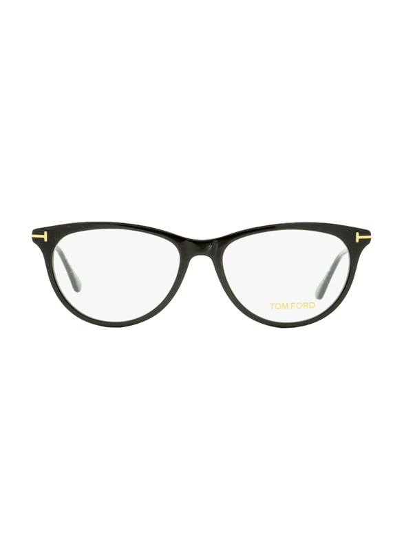 Tom Ford Full-Rim Cat Eye Black Eyeglasses for Women, Transparent Lens, FT5509 001, 54/16/140