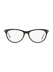 Tom Ford Full-Rim Cat Eye Black Eyeglasses for Women, Transparent Lens, FT5509 001, 54/16/140