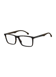 Carrera Full-Rim Rectangular Dark Havana Brown Eyeglass Frame Unisex, Transparent Lens, 8839 0086 00, 55/17/145