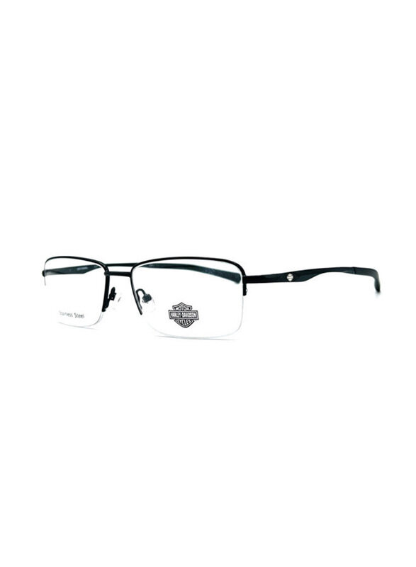 

Harley Davidson Half-Rim Rectangle Matte Black Frames for Men, HD0820 002, 57/18/150