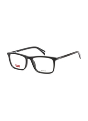 Levi'S Full-Rim Rectangular Black Frame for Men, LV1004 0807 00, 53/17/150