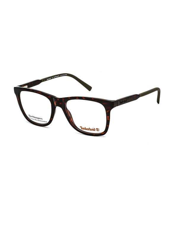 Timberland Full-Rim Square Dark Havana Frames for Men, TB1723 052, 54/19/145