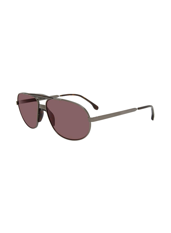 Lozza Full-Rim Aviator Gunmetal Sunglasses For Men, Red Lens, SL2368 590568, 59/15/145