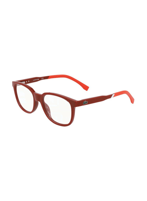 Lacoste Full-Rim Rectangular Red Eyeglass Frames Kids Unisex, Transparent Lens, L3641 503, 48/16/130