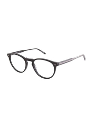 Lacoste Full-Rim Black Round Sunglasses for Men, Transparent Lens, L2601ND 001, 50/20/145