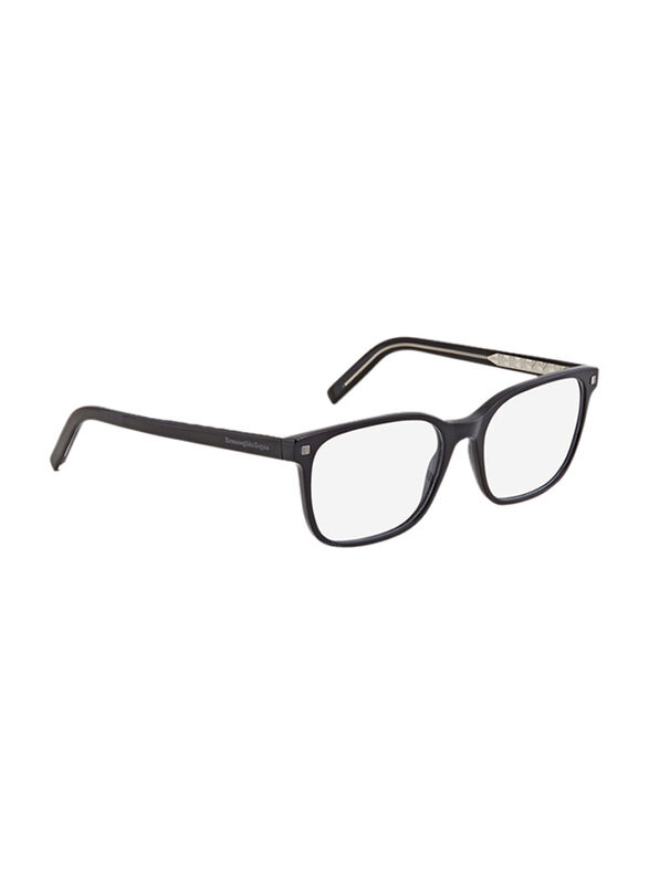 Ermenegildo Zegna Full-Rim Rectangular Black Frame for Men, EZ5203 001, 56/18/145