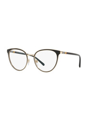 Burberry Full-Rim Cat Eye Black/Light Gold Frame for Women, 0BE1324 1262, 52/17/140