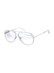 Guess Full-Rim Square White Sunglasses for Men, Transparent Lens, GU6982 22C