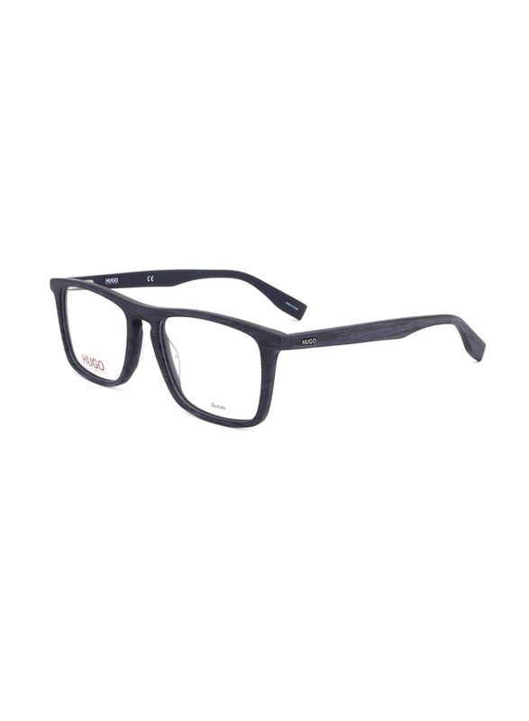 Hugo Full-Rim Rectangular Black Eyeglass Frames for Men, Transparent Lens, HG 0322 02WF 00, 52/18/145