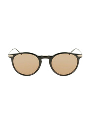 Calvin Klein Full-Rim Round Black Sunglasses Unisex, Brown Lens, CK22528TS 001, 51/21/145