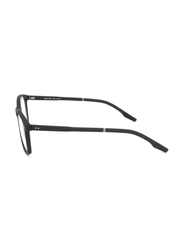 Safilo Full-Rim Square Matte Black Frames for Men, 01 003 5517, 55/17/145