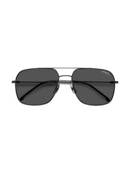 Carrera Full-Rim Navigator Matte Black Sunglasses for Men, Grey Lens, CA247/S 00358IR, 58/17/140