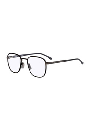 Hugo Boss Full Rim Rectangular Semi Matte Ruthenium Eyeglass Frame for Men, 1048 0SVK 00, 53/22/145