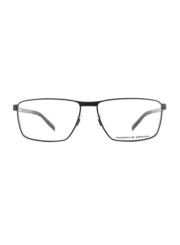 Porsche Design Full-Rim Rectangular Black Eyeglass Frame for Men, P8302 A, 60/15/145