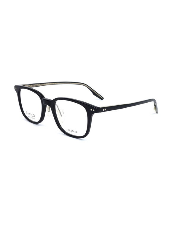 Safilo Full-Rim Square Black Frames for Men, 08 807, 49/20/145