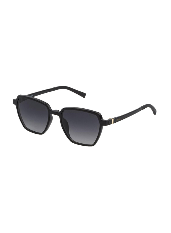Sting Full-Rim Oval Black Sunglasses Unisex, Black Lens, SST411 Z42P, 53/17/135