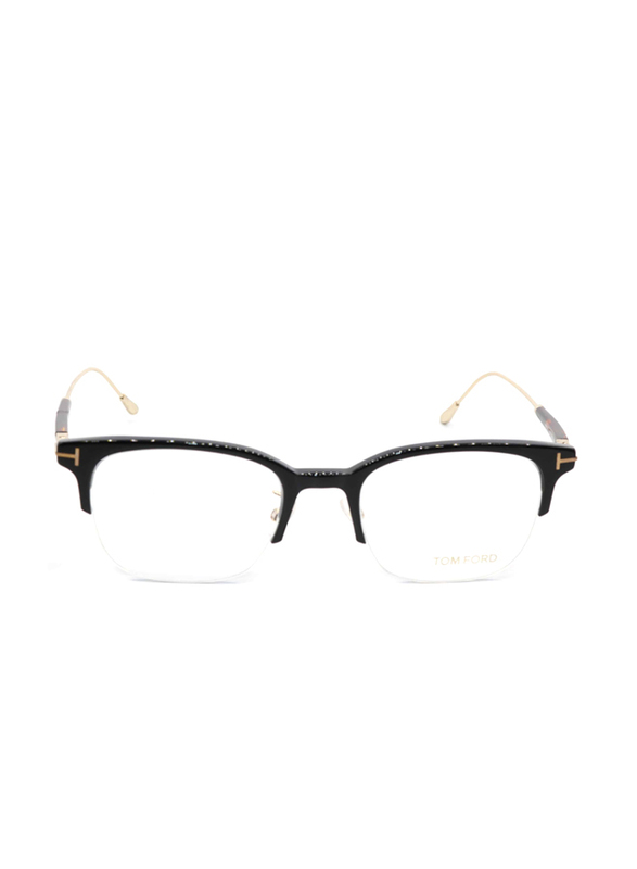 Tom Ford Half-Rim Cat Eye Black Eyeglasses Unisex, Transparent Lens, FT5645-D-B 001, 52/21/145