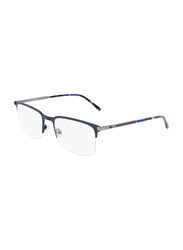 Lacoste Half-Rim Rectangular Blue Sunglasses Unisex, Transparent Lens, L2268 424, 57/20/145