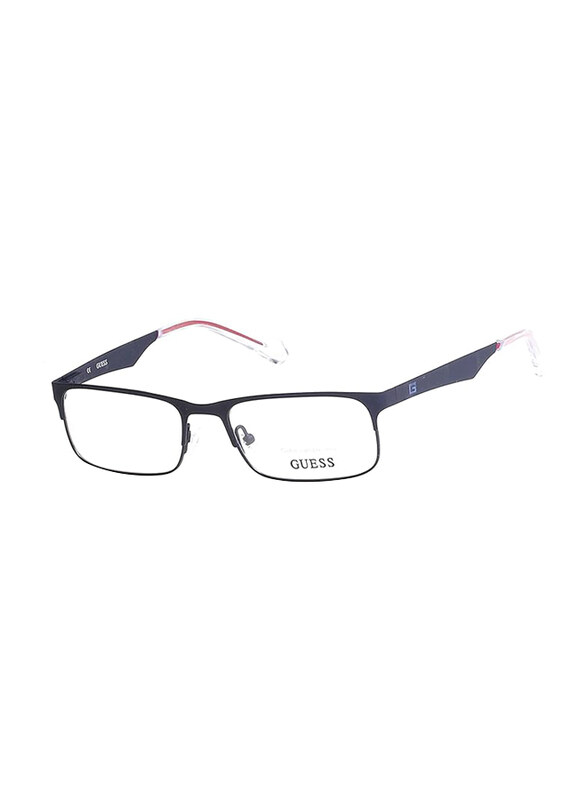 

Guess Half-Rim Rectangle Matte Blue Frames for Men, GU1904 091