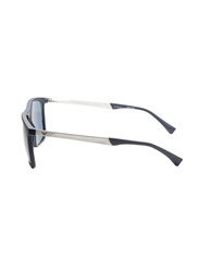 Emporio Armani Full-Rim Rectangle Blue Sunglasses for Men, Blue Lens, 0EA4150 547480, 59/18/145