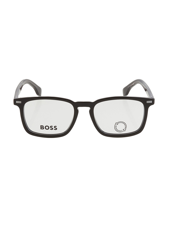 Hugo Boss Full-Rim Square Black Frame for Men, BO1368 0807 00, 51/18/145
