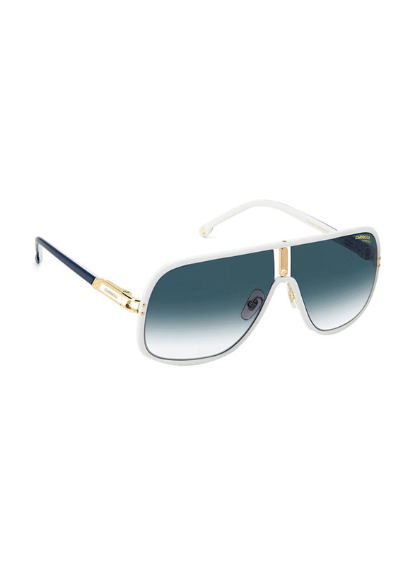 Carrera Full-Rim Rectangle White Sunglasses Unisex, Blue Gradient Lens, FLAGLAB 11 VK66408, 64/10/135