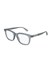 Gucci Full-Rim Rectangular Light Blue Eyeglasses for Men, Clear Lens, GG0938O 008 53, 53/19/145
