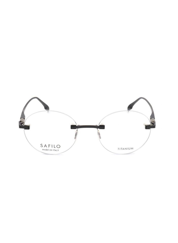 Safilo Rimless Round Matte Black Frames for Men, 02 003 4919, 49/19/145