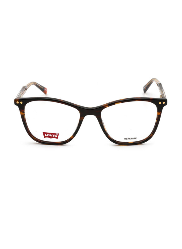 

Levi'S Full-Rim Square Tortoise Frame for Women, LV5018 0086 00, 52/17/140