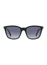 Kate Spade Full-Rim Square Black Sunglasses for Women, Dark Grey Gradient Lens, PAVIA/G/S 0807 9O, 55/19/140